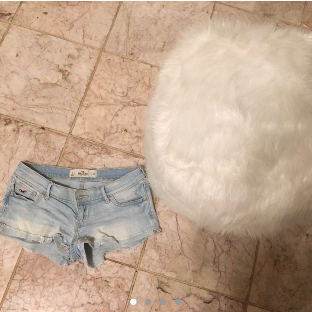 Hollister Light Blue Low Rise Jean Shorts